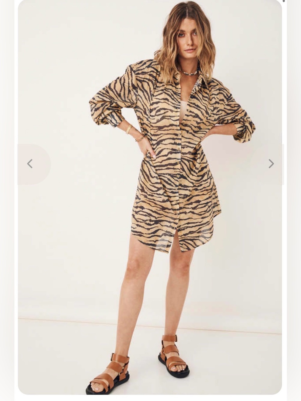 Spell Banksia Shirtdress in Brown print